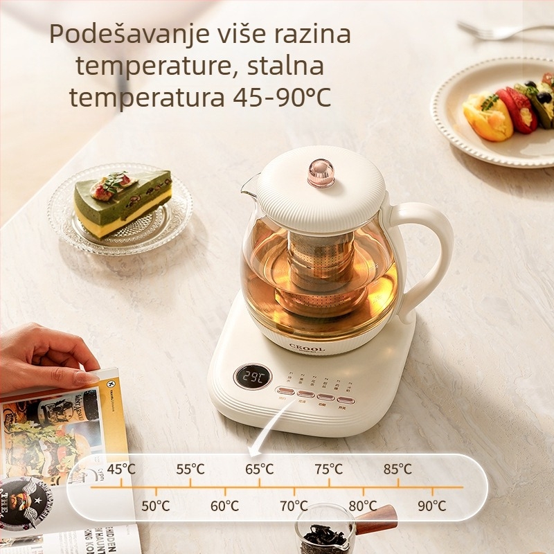 Zdravstveni čajnik sa staklenim tijelom, 0,8 L, 800 W, 220 V, model GC-674