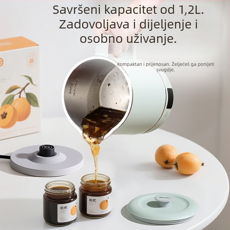 Električni kuhalo za vodu F01 s kapacitetom 1,2 L, snaga 500 W, napon 110 V, kućište od nehrđajućeg čelika, dodirno upravljanje