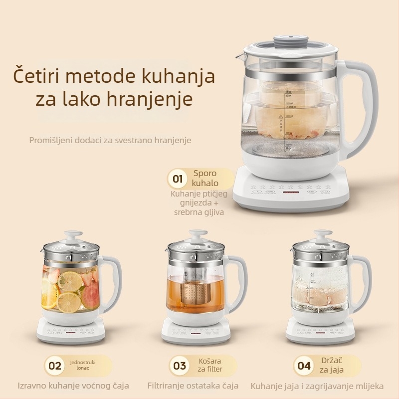 Velle Višestruki stakleni čajnik 1,8 L za dom i ured