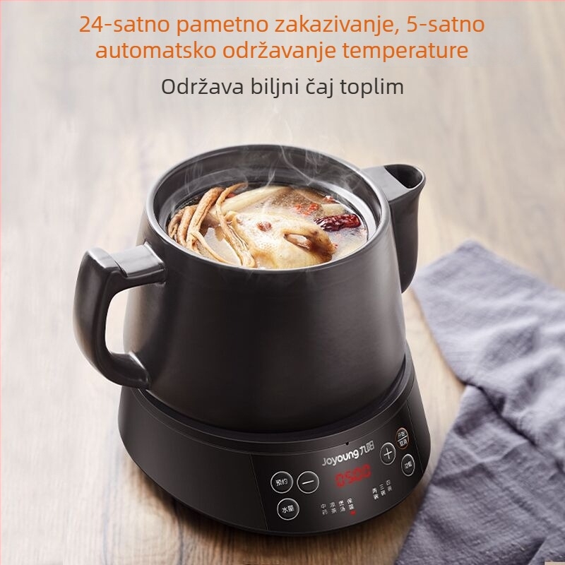 Joyoung lonac za izvarivanje za kinesku medicinu, potpuno automatski, keramički unutarnji lonac, tijelo od ljubičaste gline, model DGD3003BQ, 4–5 porcija