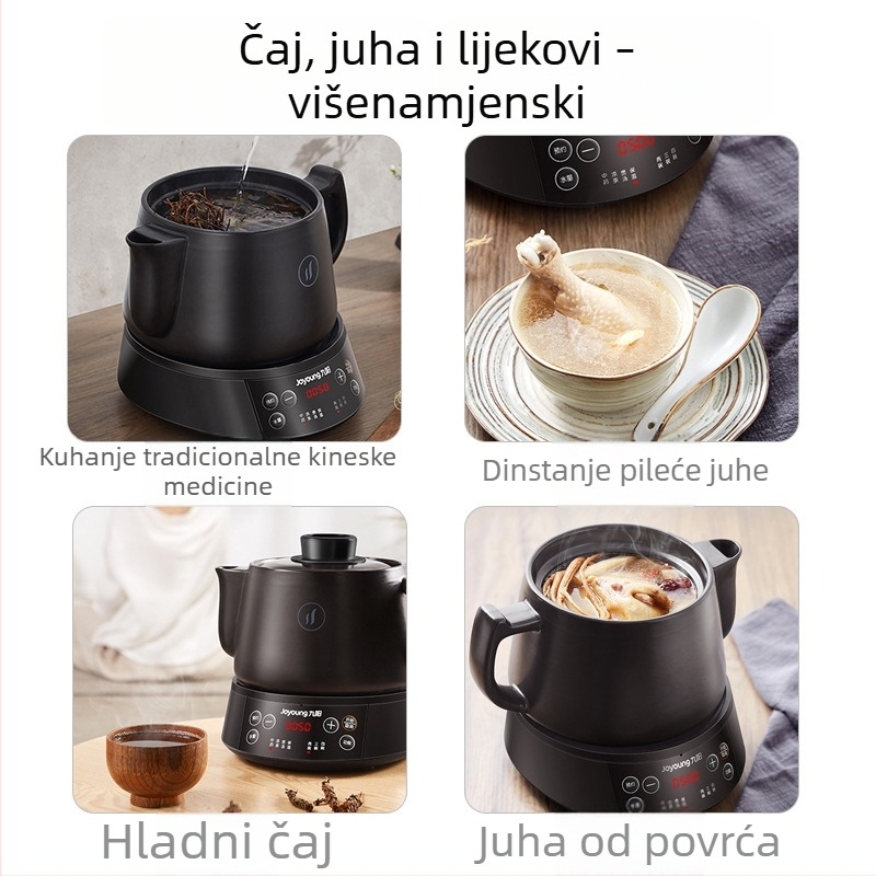 Joyoung lonac za izvarivanje za kinesku medicinu, potpuno automatski, keramički unutarnji lonac, tijelo od ljubičaste gline, model DGD3003BQ, 4–5 porcija