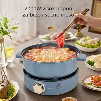 Sele Višefunkcijski električni lonac, 1500 W i više, kapacitet 6 L i više, aluminijsko kućište i unutarnji lonac, mehaničko upravljanje, para, prženje, kuhanje, dinstanje