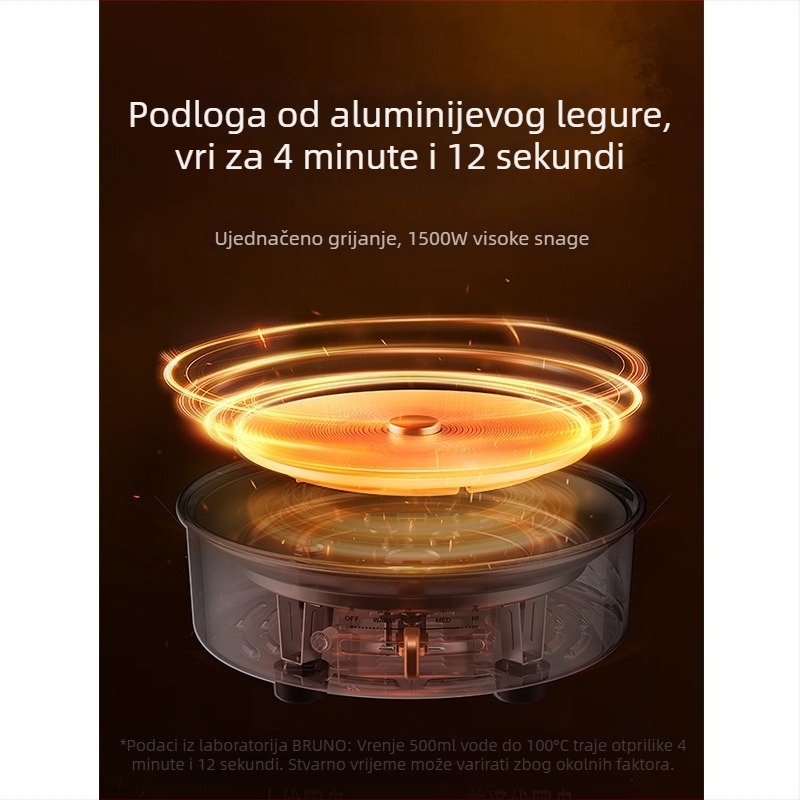 BRUNO Bxm101 3 L električna posuda za kuhanje — unutarnji spremnik od nehrđajućeg čelika, mehaničko upravljanje, grijanje baze, izolacija