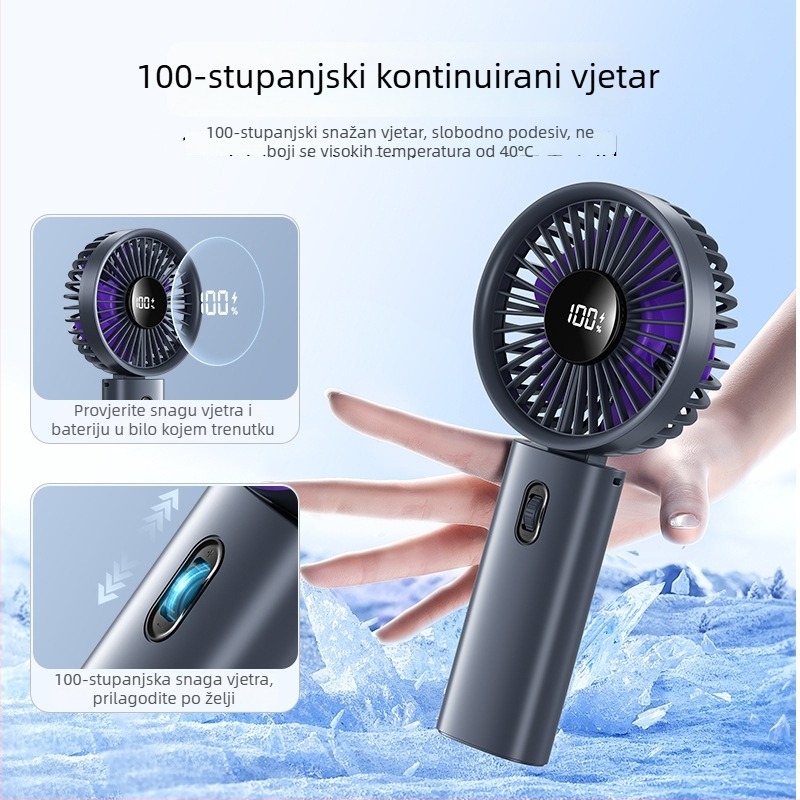 Visoko brzinski mali ručni USB ventilator bez lopatica, turbinski, prijenosni, tih