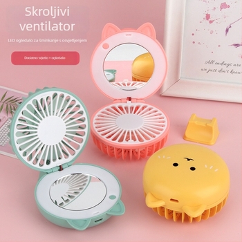 Vratni mini ventilator bez lopatica, USB napajanje, s ugrađenom baterijom 500–800mAh, 3 brzine, trajanje rada 3–6 sati