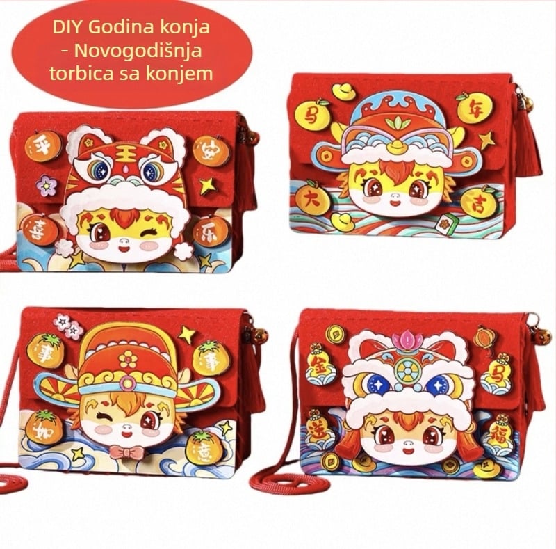 DIY crossbody torbica za djecu — filc materijal, uzorak sazviježđa/zodijak, stil dječji crtić, pogodno za vrtić, proljeće 2024