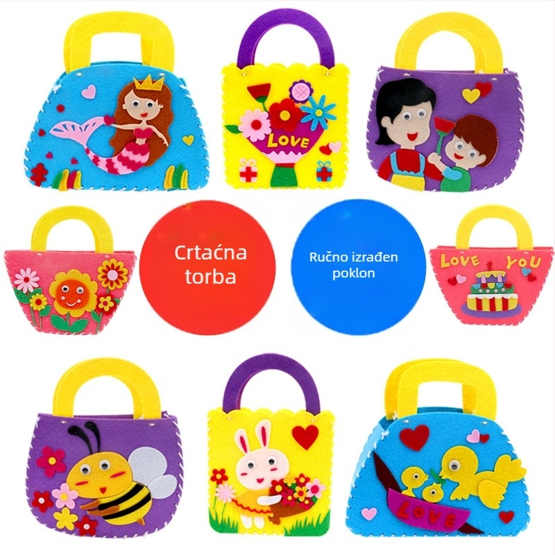 DIY crossbody torbica za djecu — filc materijal, uzorak sazviježđa/zodijak, stil dječji crtić, pogodno za vrtić, proljeće 2024