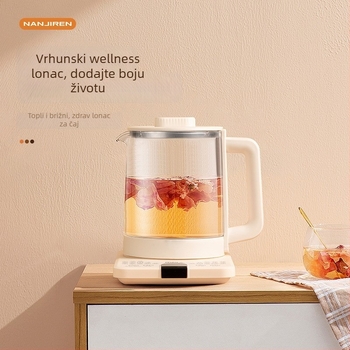 Zdravstvena posuda za infuziju i automatsko kuhanje, stakleno tijelo i unutarnja posuda, 1 L, 220V, 800W, dodirna kontrola