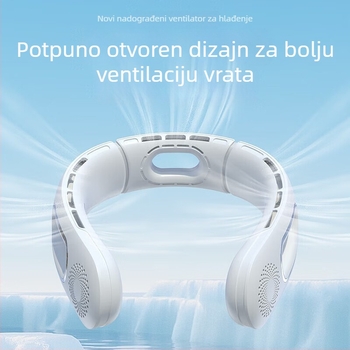 Novi prijenosni ventilator bez lopatica oko vrata, za sport i na otvorenom, tih, USB punjiv, mini ventilator