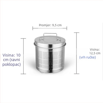 Zdravstveni lonac s filtrnom mrežom od 304 nerđajućeg čelika; staklena unutarnja posuda; kapacitet 1,5–2 L; snaga 500–1000 W
