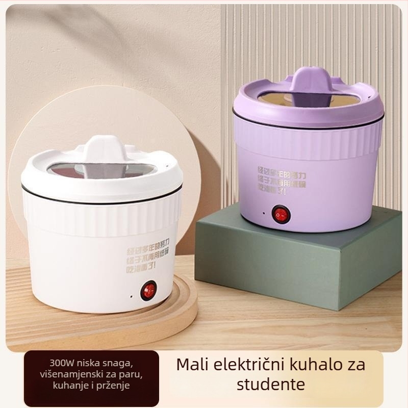 JMC-15 Kompaktni električni lonac za rezance za 1 osobu, kapacitet do 2 L, keramički premaz protiv lijepljenja, ručno upravljanje gumbom, brzo parenje