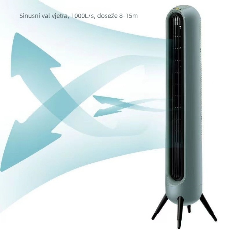 TCXX ventilator bez lopatica s daljinskim upravljanjem, tajmer preko 8 sati, prirodni zrak, 3 brzine, 220V 50Hz 45W