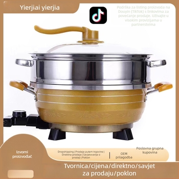 Električni lonac-hot pot – višefunkcionalan, ne-prijanjajuća unutarnja posuda, kapacitet 4–5 L, 1500 W, aluminijsko kućište, za 3–8 osoba