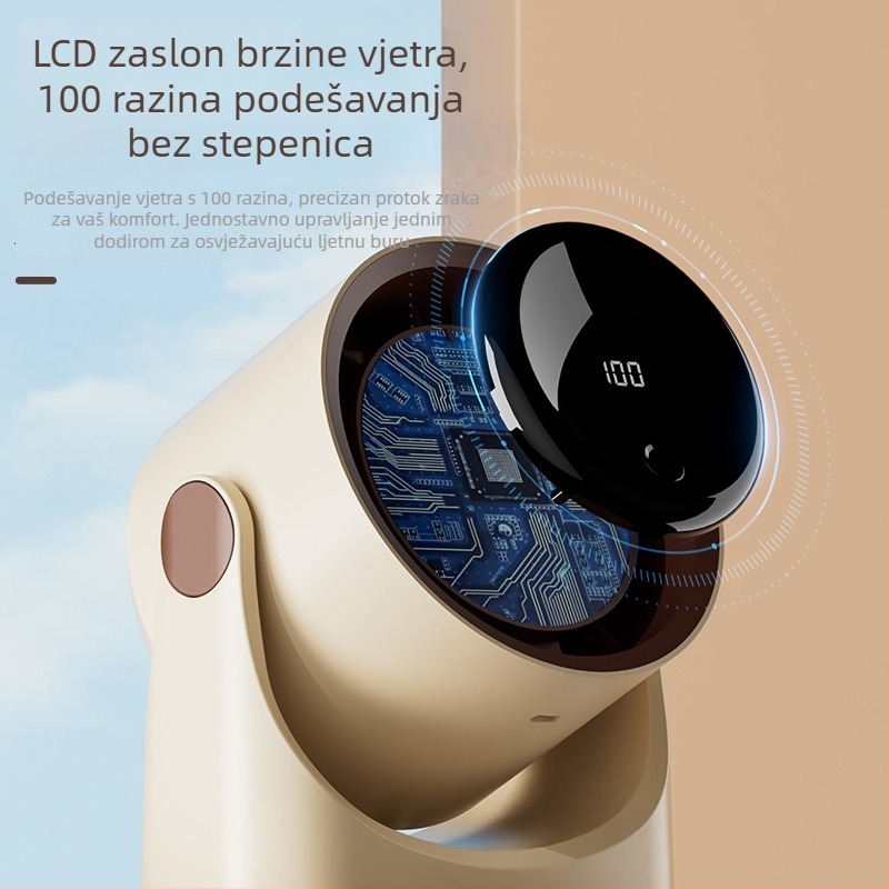 XJ09 bezlopatni stolni ventilator – motor bez četkica, napajanje jednosmjernim putem, višestruko podešavanje, način spavanja