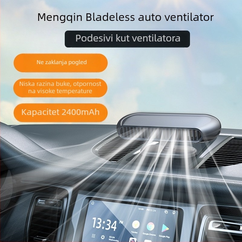 Ventilator bez lopatica za auto i stolno, USB punjenje, mini difuzor aromaterapije, tih