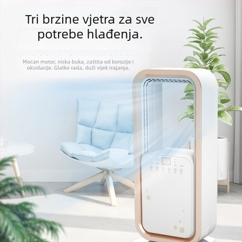 Novi bezlopatni stajaći ventilator s daljinskim upravljanjem, 60W, 220V, prirodni vjetar, 3 brzine, glava s oscilacijom