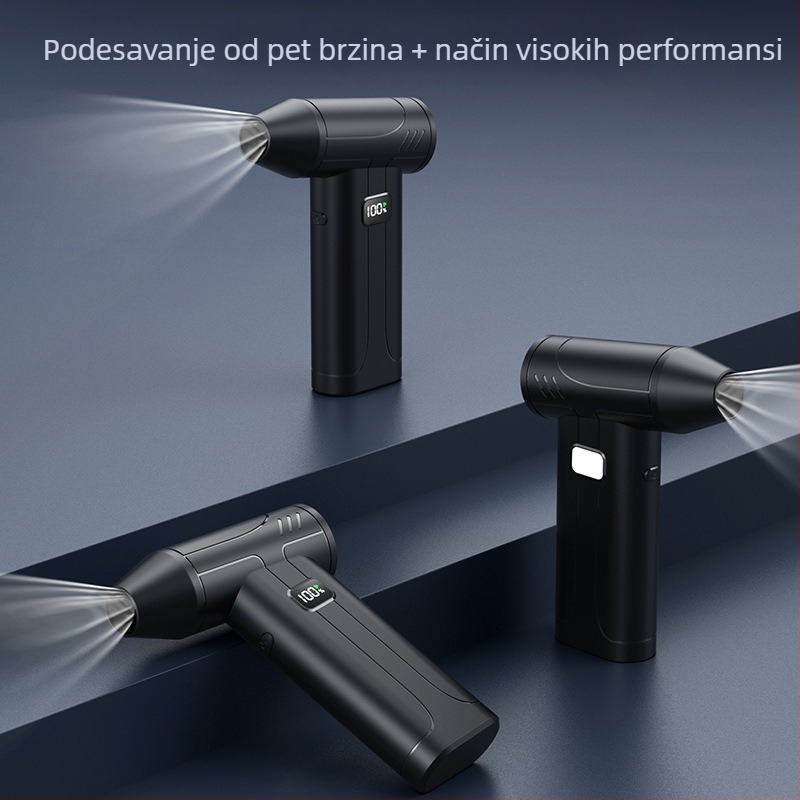 X9 USB ventilator s ugrađenom baterijom, turbo protok zraka, 5 brzina, 2000–4000 mAh, radno vrijeme 1–3 h, buka 60–70 dB