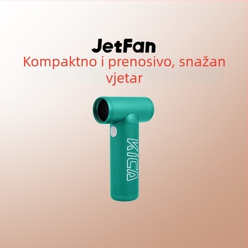 Feiyu Kica turbinski bezlopatni USB ventilator, mini prijenosni ventilator za vanjsku uporabu, 4 brzine, ugrađena baterija 2000–4000 mAh, brushless motor