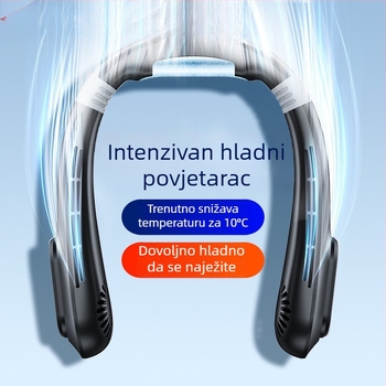 J18 bezlopatni viseći ventilator za vrat, prenosno USB napajanje, osobni klima uređaj za vanjsku upotrebu, tih i lagan