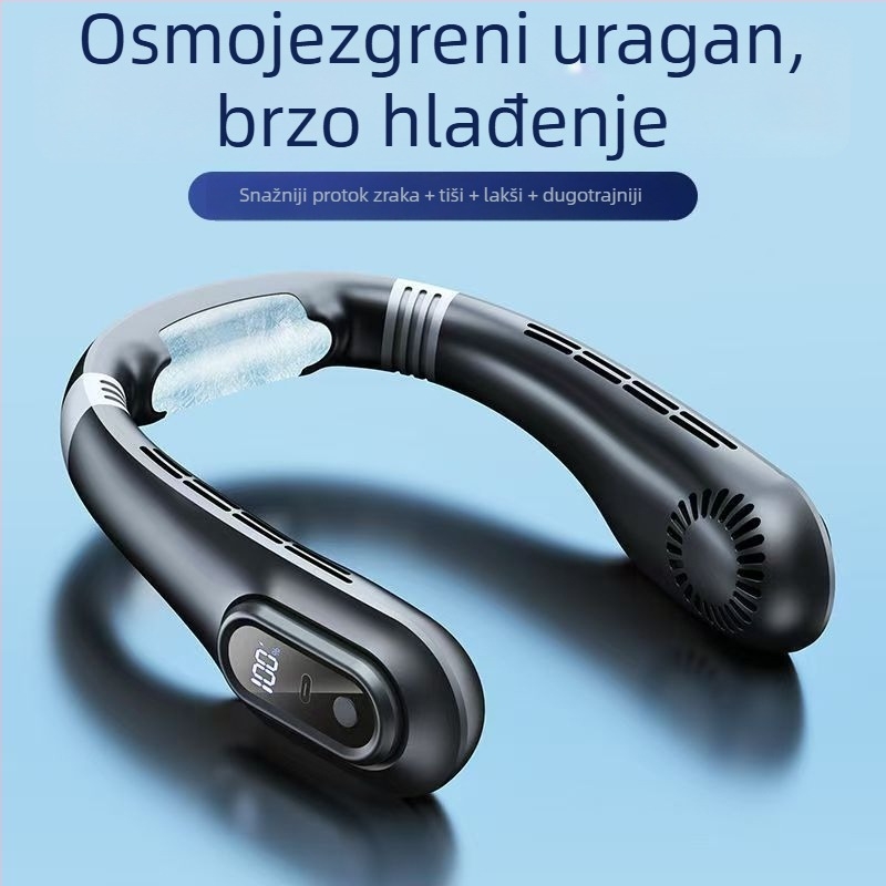 J18 bezlopatni viseći ventilator za vrat, prenosno USB napajanje, osobni klima uređaj za vanjsku upotrebu, tih i lagan