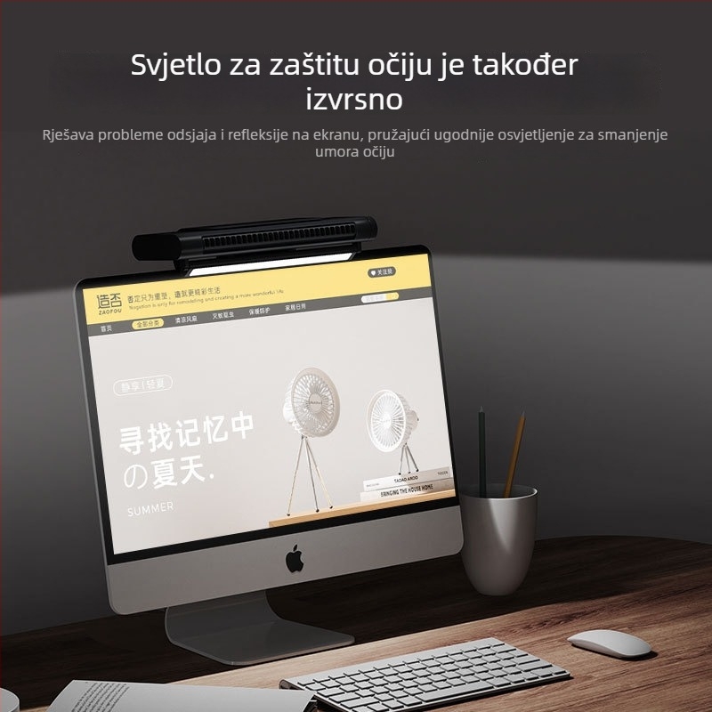 Stolni ventilator tornja s ugrađenom baterijom 2000–4000 mAh i USB napajanjem, 3 brzine, buka 36–45 dB, trajanje 3–6 sati