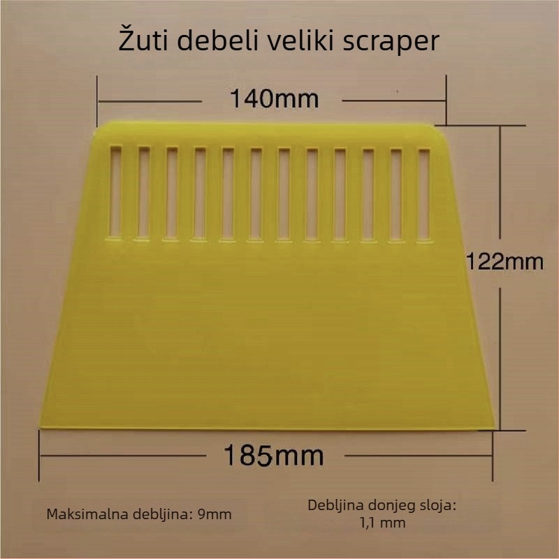 Plastični scraper, jednoslojni, za zidove i površine automobila, za kit i rezanje tapeta