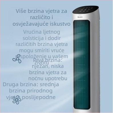 Gree ventilator za klimatizaciju bez lopatica s daljinskim upravljačem, AC napajanje, 5 brzina, ovlaživanje KS-04X61Dg