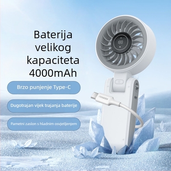 2024 novi model: sklopivi ventilator za vrat, ručni, USB, tih, bez lopatica, mini prijenosni ventilator