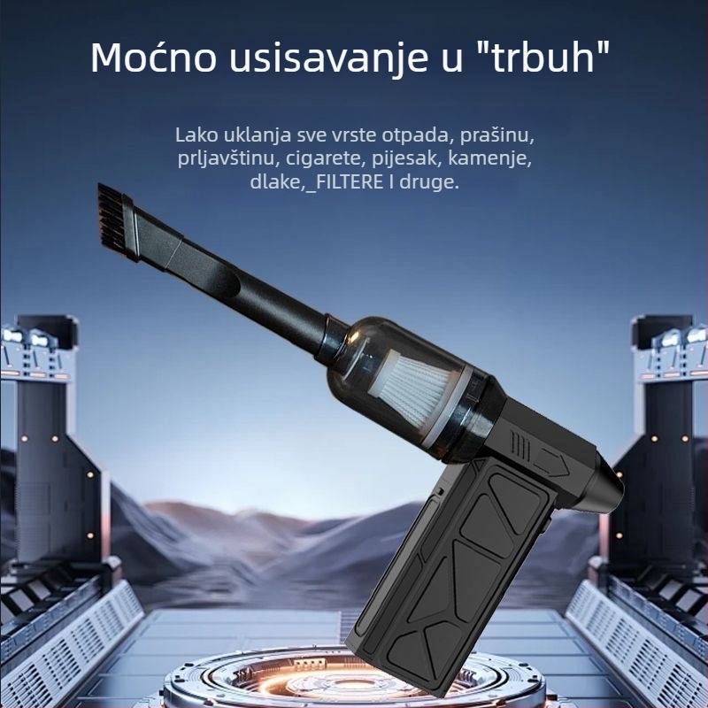 Ručni bežični ventilator s ugrađenom baterijom, 4 brzine, 160 W, USB punjenje, težina 0.25 kg