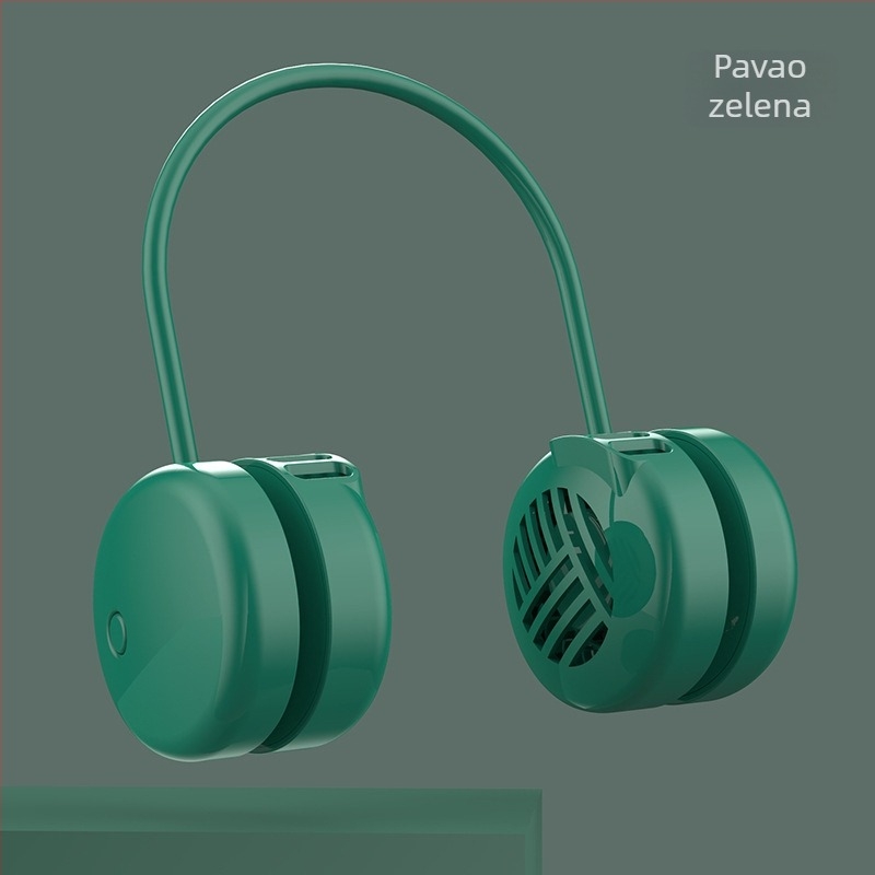 Ventilator za vrat bez lopatica, prenosni, USB punjenje, brushless motor, ugrađena baterija 1200–2000 mAh, trajanje 1–3 sata, tiho ispod 36 dB