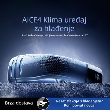 Ventilator za vrat bez lopatica, ugrađena baterija 2000–4000 mAh, USB punjenje, brushless motor