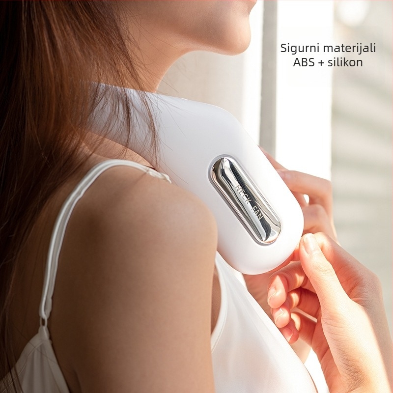 Bezlopatni ventilator za vrat, USB punjenje, ugrađena baterija 2000–4000 mAh, trajanje 6–8 sati, buka ispod 40 dB