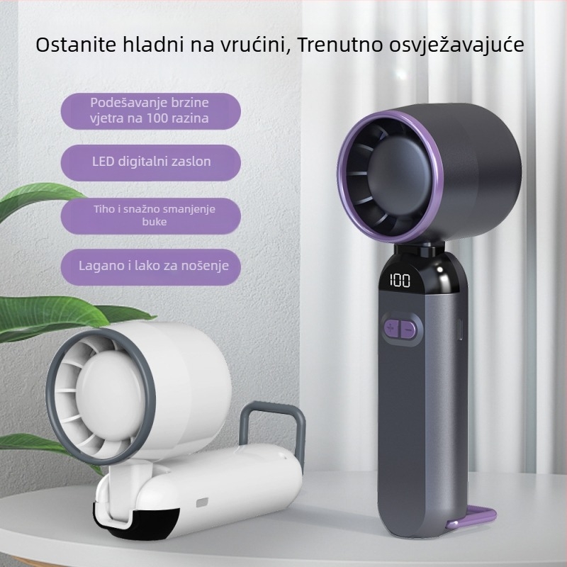 Ručni ventilator s turbinskim motorom, 100 brzina, mini USB vanjski ventilator