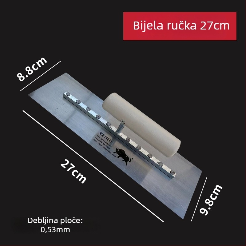 Gleter od nehrđajućeg čelika za malteriranje i struganje