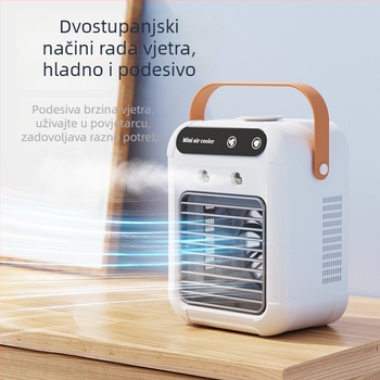 Stolni USB ventilator za hlađenje s ugrađenim ovlaživačem i raspršivačem, prijenosno hlađenje s ledom