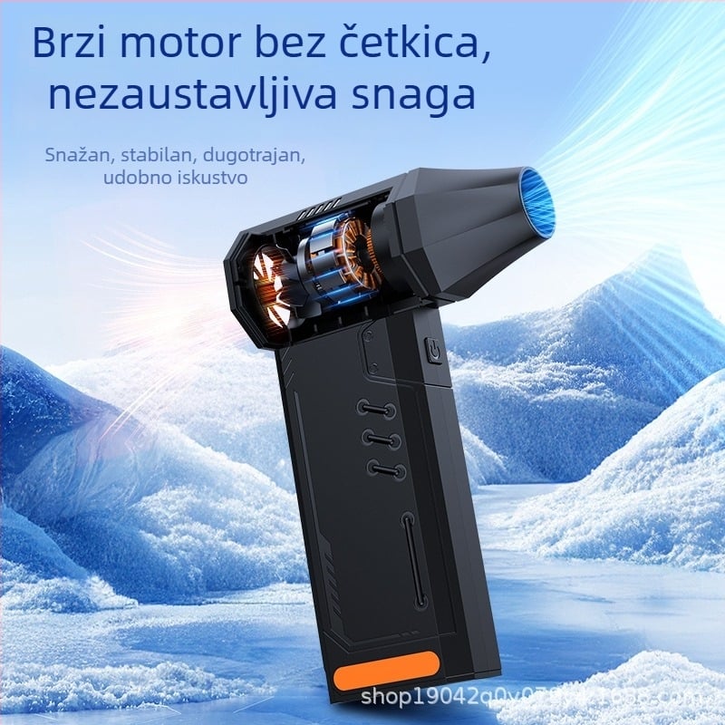Prijenosni bežični ventilator za vanjsku upotrebu s turbomotorom – uklanjanje prašine, puhivanje snijega i usisavanje, sve-u-jednom ručni ventilator