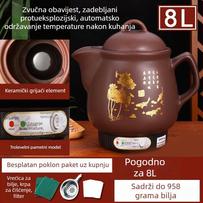 Automatski dekocijski lonac za tradicionalnu kinesku medicinu, keramičko tijelo, OFN01, 2–3 L, kućna upotreba