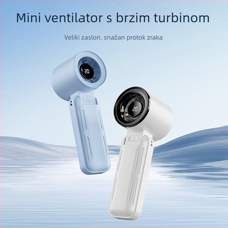 Sklopivi ručni ventilator s USB napajanjem, mini ventilator s pet brzina i snažnim protokom zraka