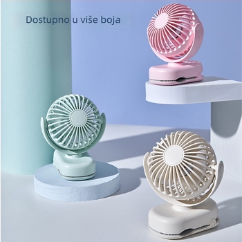 Nova kompaktna clip-on ventilator, mini prijenosni ventilator za vanjsku upotrebu s USB punjenjem, za kuću, studentski dom i stol.