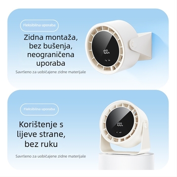 Stolni USB ventilator, zidna montaža, tih, za ured i dom, turbo protok zraka visokih brzina