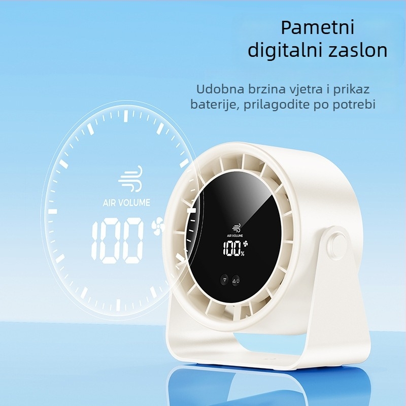 Stolni USB ventilator, zidna montaža, tih, za ured i dom, turbo protok zraka visokih brzina
