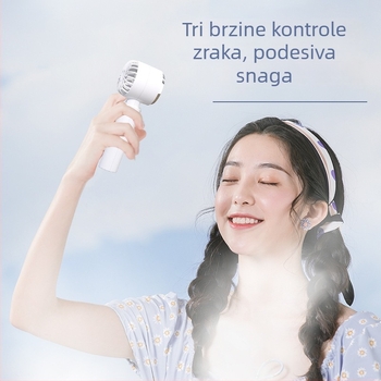 USB mini ventilator – ručni i prijenosni stolni ventilator, USB napajanje, 5V, 5W, bez lopatica, ugrađena baterija 500–800 mAh