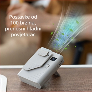 Mini ventilator za pojas i vrat, ultra-tankog dizajna, bez lopatica, USB punjiv, BLDC motor, model DQ-288, baterija 2000–4000mAh, trajanje 8–12 sati