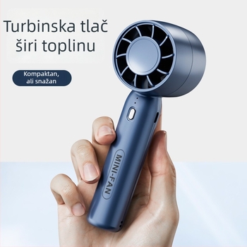 Ručni USB punjivi ventilator bez lopatica, kompaktna stolna verzija s ugrađenom baterijom 500–800 mAh, 3 brzine, buka ispod 36 dB