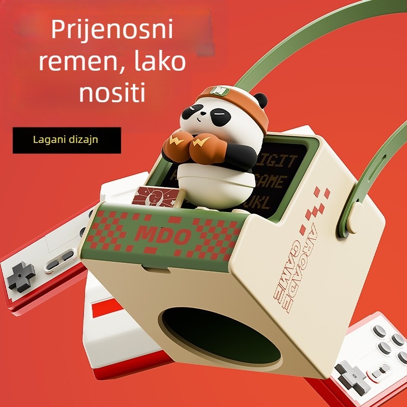 Klasični trendovski ventilator oko vrata za djecu i učenike, prijenosni, USB punjenje, dizajn crtani, za vanjsku upotrebu
