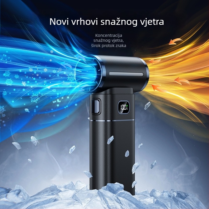 Vanjski ventilator bez lopatica s 13W brushless turbinskim motorom, 5 brzina, ugrađena 6000mAh baterija
