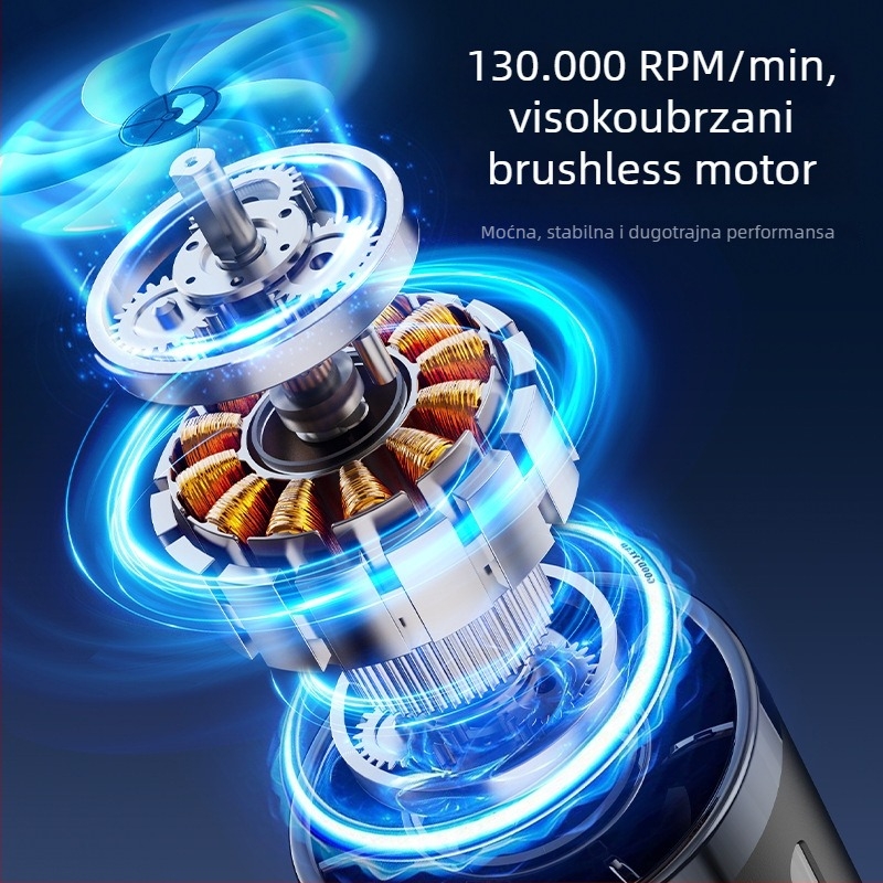 Vanjski ventilator bez lopatica s 13W brushless turbinskim motorom, 5 brzina, ugrađena 6000mAh baterija