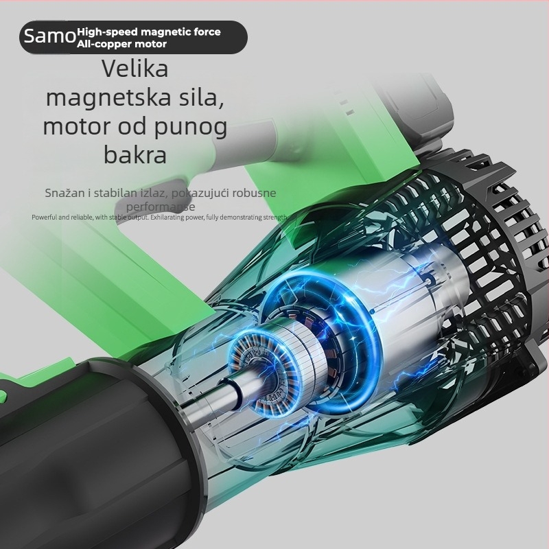 Industrijski snažan puhač zraka s Li-ion baterijom — za prašinu i snijeg