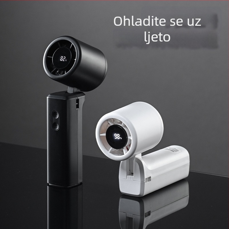 USB ventilator za vrat s ugrađenom baterijom, brushless motorom, bez lopatica, 100 razina protoka zraka