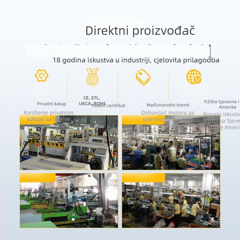 Bez lopatni toranj ventilator za kućnu upotrebu, 110–127V AC, 45W, 2–8 sati vremenski tajmer, osciliranje, daljinski upravljač